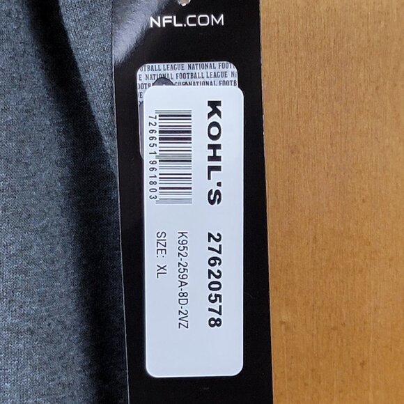 Men's Majestic NFL Raiders Grey Crew Neck Short Sleeve Tee - XL - Picture 6 of 6